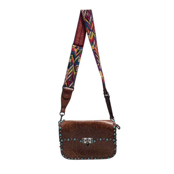 VALENTINO GARAVANI Cross Body Bag M All Over Print Leather BRW  on Sale