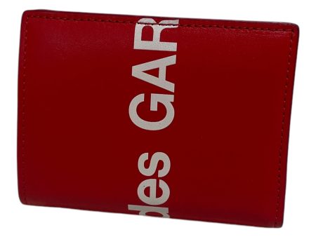 COMME des GARCONS Trifold Wallet S RED White print For Discount