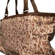 VERSACE Bag Monogram PNK BROWN PINK ALL OVER LOGO PRINT Fashion