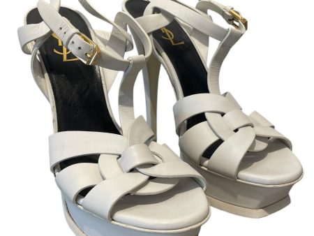 YVES SAINT LAURENT Heels EU 37 Leather WHT TRIBUTE Discount