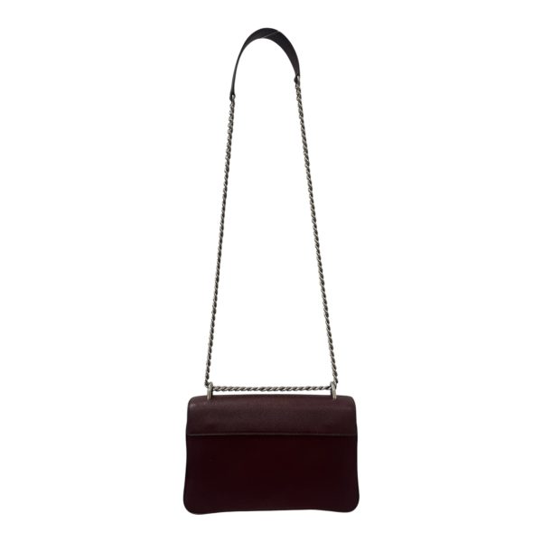 PRADA Cross Body Bag M Leather BRD PRADA MILANO MAROON on Sale