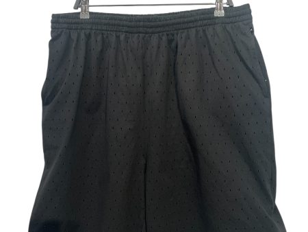 BALENCIAGA Shorts XL Polyester BLK FLUO YELLOW BAGGY MESH SHORT Discount