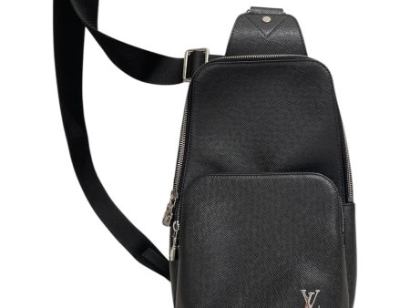 LOUIS VUITTON Cross Body Bag Leather GRY SILVER LOGO Discount