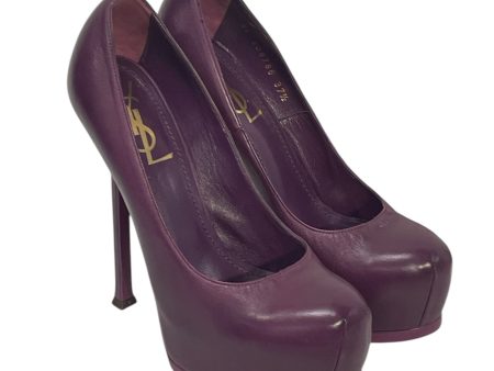 YVES SAINT LAURENT Heels EU 37.5 Leather PPL  Discount