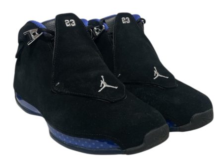 ALR JORDAN Hi-Sneakers US 10 Suede BLK Jordan 18 OG Black Sport Royal Sale