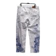 KID SUPER Straight Pants 38 Cotton WHT Graphic HOUSES Supply