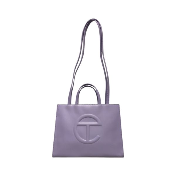 Telfar Hand Bag M Leather PPL Lavender Medium Shopping Bag For Cheap