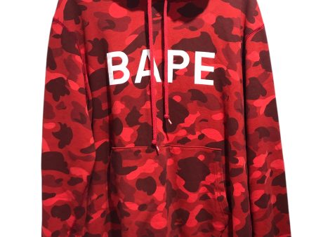 A BATHING APE Hoodie Cotton RED Oversize  Online now