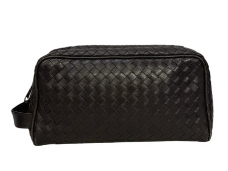 BOTTEGA VENETA Clutch Bag Leather BLK  Fashion