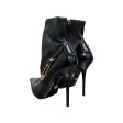 VERSACE Ankle Boots EU 39 Leather BLK Medusa Safety Pin on Sale