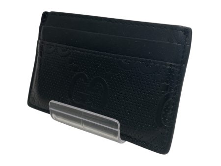 GUCCI Wallet Monogram Leather BLK  Online now