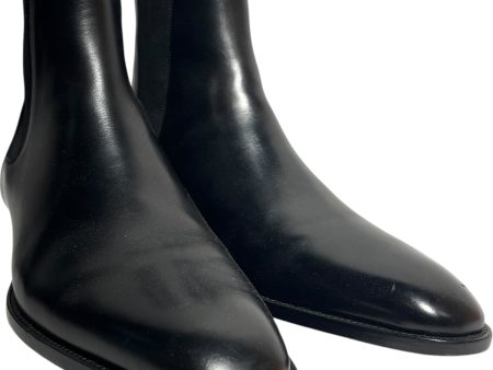 SAINT LAURENT Boots EU 43 Leather BLK WYATT on Sale