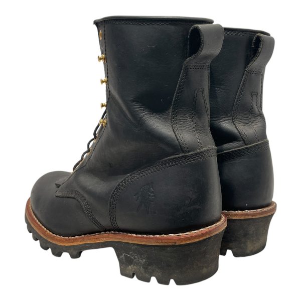 CHIPPEWA Boots US 11 Leather BLK STEEL TOE Fashion