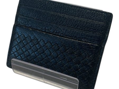 BOTTEGA VENETA Trifold Wallet Leather BLK  Hot on Sale