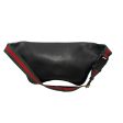 GUCCI Fanny Pack Graphic Leather BLK Black Gucci Logo Fanny Pack Fashion