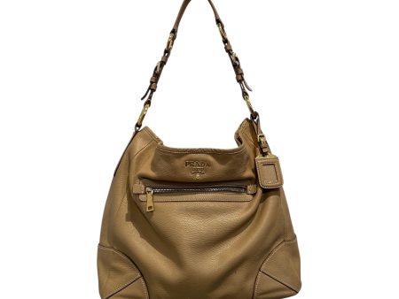 PRADA Hand Bag OS Leather BEG Signature Shoulder Online Hot Sale