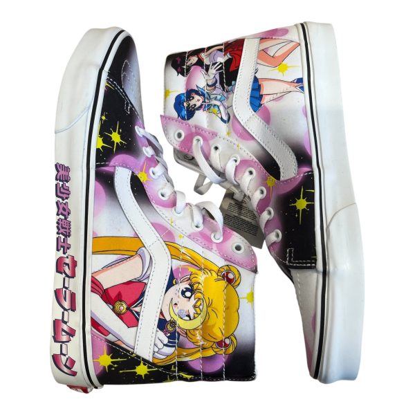 VANS Hi-Sneakers US 11.5 Cotton WHT sk8 HI SAILOR MOON Supply