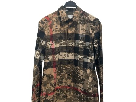 BURBERRY LONDON LS Shirt M Cotton BRW Camouflage  For Discount