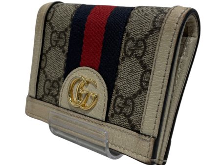 GUCCI Trifold Wallet Monogram Leather CRM Ophidia Card Holder Online