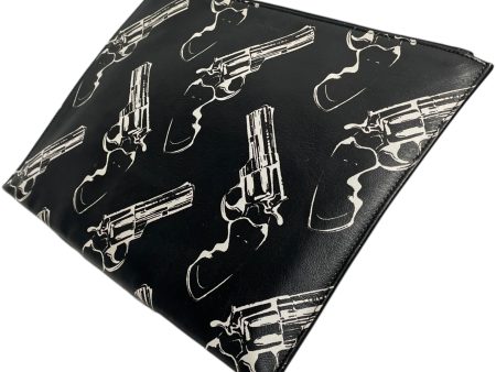 SAINT LAURENT Clutch Bag All Over Print Leather BLK Gun Print For Discount