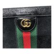 GUCCI Clutch Bag Stripe Suede BLK OPHIDIA CHAIN Online Sale