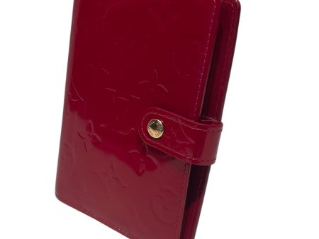 LOUIS VUITTON Wallet Leather RED Ruler Wallet Sale