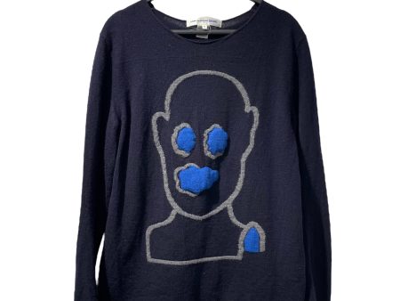 COMME des GARCONS SHIRT Sweater M Navy Wool W25502 Hot on Sale