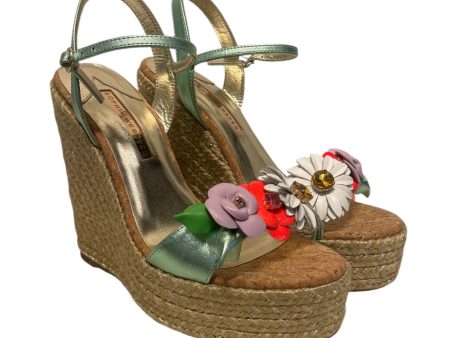 Sophia Webster Heels EU 40 Floral Pattern Leather CRM Leather Sandal w  Flower Toe Online now