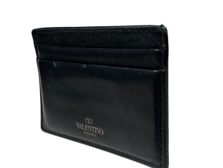 VALENTINO GARAVANI Wallet OS Leather BLK ROCKSTAR STUDDED CARD HOLDER Online Sale