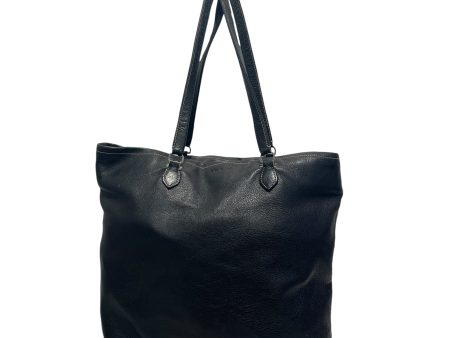 PRADA Tote Bag Leather BLK Leather Hot on Sale