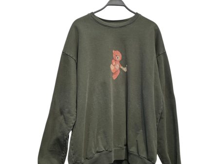 CACTUS JACK Sweatshirt L Graphic Cotton GRN ASTROWORLD SKIPPING BEAR Hot on Sale