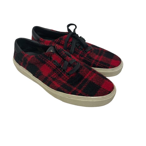 SAINT LAURENT Low-Sneakers US 10 Plaid Cotton RED  Fashion