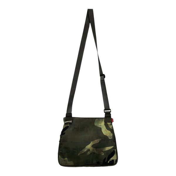 Supreme Cross Body Bag Camouflage Cotton GRN  For Cheap