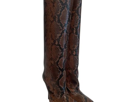 THE ATTICO Boots EU 37.5 Animal Pattern Leather BRW  on Sale