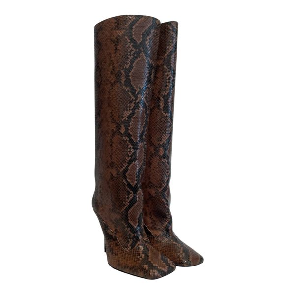 THE ATTICO Boots EU 37.5 Animal Pattern Leather BRW  on Sale