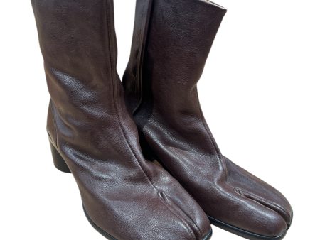 Maison Margiela Boots EU 45 Leather BRW Brown Tabi Boots Discount