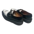 GEORGE COX Dress Shoes US 10 Border Leather WHT BLACK WHITE CREEPERS For Cheap