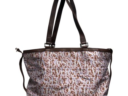 VERSACE Bag Monogram PNK BROWN PINK ALL OVER LOGO PRINT Fashion