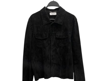 YVES SAINT LAURENT Jacket 44 Suede BLK Stitched seam on Sale