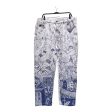 KID SUPER Straight Pants 38 Cotton WHT Graphic HOUSES Supply