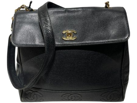 CHANEL Bag Leather BLK CAVIAR CC SHOULDER Online now