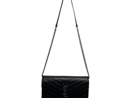 SAINT LAURENT Cross Body Bag S Leather BLK CASSANDRA CHAIN WALLET Cheap