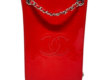 CHANEL Boston Bag Leather RED 20831069 on Sale