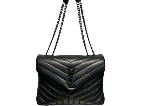 SAINT LAURENT Tote Bag Leather BLK loulou Discount