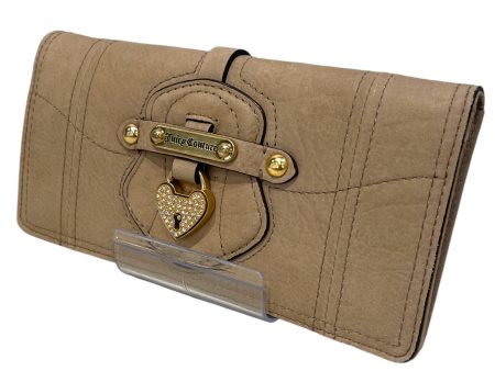 JUICY COUTURE Wallet Graphic Leather BEG Padlock For Cheap