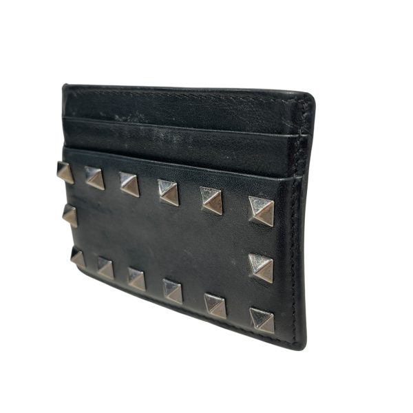 VALENTINO GARAVANI Wallet OS Leather BLK ROCKSTAR STUDDED CARD HOLDER Online Sale