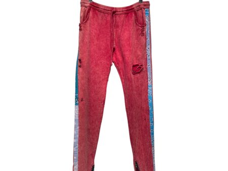 alchemist Pants XXL Cotton RED BLUE PAISLY ON THE SIDE For Cheap