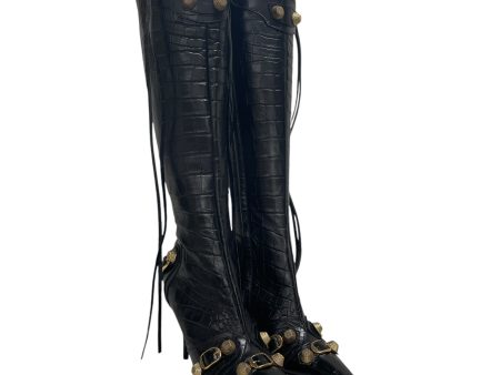 BALENCIAGA Heels EU 35 Leather BLK cagole boots Fashion