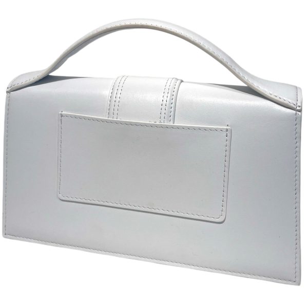 JACQUEMUS Clutch Bag S Leather WHT  Sale