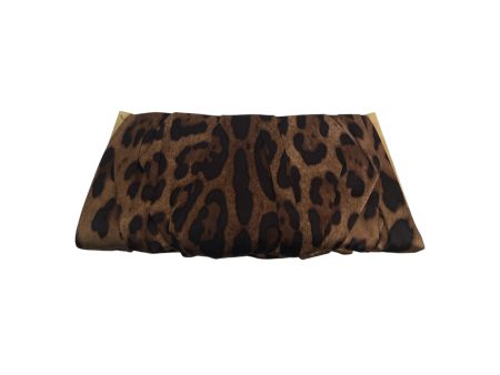 DOLCE&GABBANA Clutch Bag Leopard Silk BRW  Sale